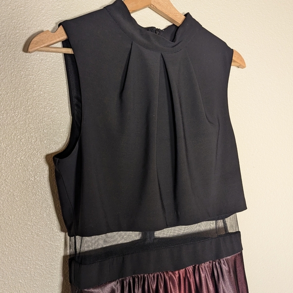 Betsy & Adam Black and Red Ombre Formal Dress - Picture 4 of 7